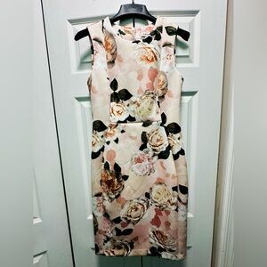 Calvin Klein Floral Sleeveless Scuba Dress